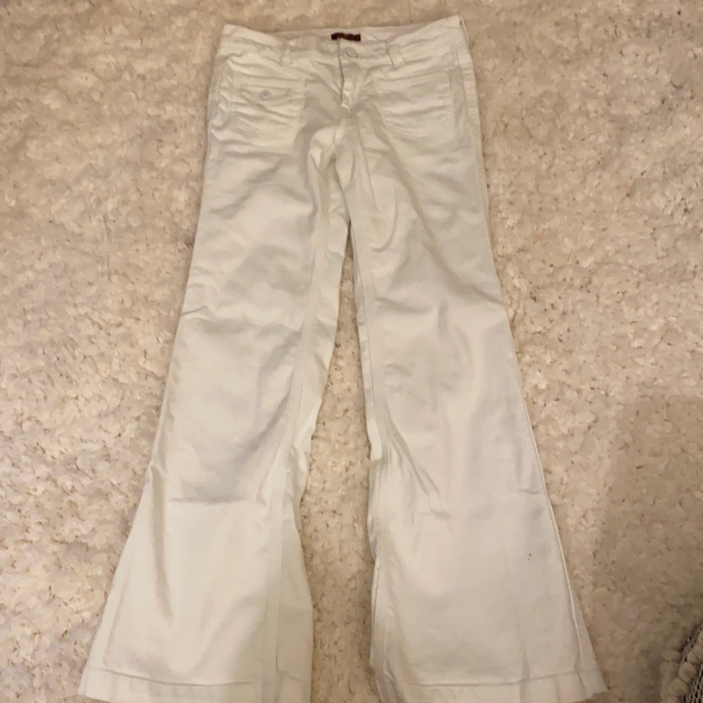 white boot cut jeans! only worn once!